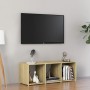 Mueble para TV madera contrachapada roble Sonoma 107x35x37 cm de , Muebles TV - Ref: Foro24-805537, Precio: 45,63 €, Descuent...