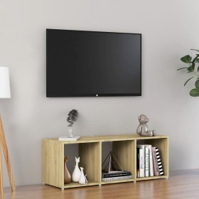 Mueble para TV madera contrachapada roble Sonoma 107x35x37 cm de , Muebles TV - Ref: Foro24-805537, Precio: 45,71 €, Descuent...