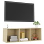 Mueble para TV madera contrachapada roble Sonoma 107x35x37 cm de , Muebles TV - Ref: Foro24-805537, Precio: 45,63 €, Descuent...