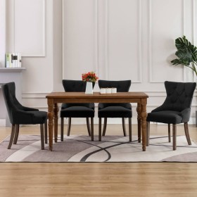 Dining chairs 4 units black fabric by , dining chairs - Ref: Foro24-3058300, Price: 583,49 €, Discount: %