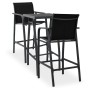 3-Piece Black Garden Bar Set by , Garden sets - Ref: Foro24-3073572, Price: 305,55 €, Discount: %