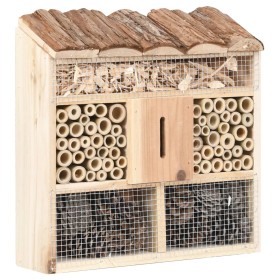 Fir wood insect hotel 30x10x30 cm by , Butterfly shelters - Ref: Foro24-47242, Price: 15,99 €, Discount: %