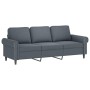 Dreiteilige Sofagarnitur aus dunkelgrauem Samt mit Kissen von , Sofas - Ref: Foro24-3202261, Preis: 642,33 €, Rabatt: %