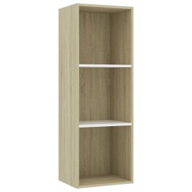 3-tier white oak plywood shelf 40x30x114cm by , Bookcases and shelves - Ref: Foro24-800941, Price: 67,99 €, Discount: %