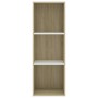 3-tier white oak plywood shelf 40x30x114cm by , Bookcases and shelves - Ref: Foro24-800941, Price: 67,28 €, Discount: %