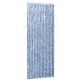 Blau-weißer und silberner Chenille-Moskitonetz-Vorhang, 90 x 220 cm von vidaXL, Moskitonetze für Fenster - Ref: Foro24-284274...