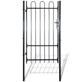 Puerta metálica con arcos para el jardín, 100 x 198 cm de , Puertas de jardín - Ref: Foro24-141373, Precio: 322,99 €, Descuen...