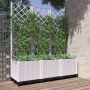 Jardinera con enrejado PP blanco 120x40x136 cm de , Maceteros y jardineras - Ref: Foro24-153284, Precio: 102,31 €, Descuento: %