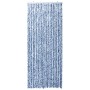 Blau-weißer und silberner Chenille-Moskitonetz-Vorhang, 90 x 220 cm von vidaXL, Moskitonetze für Fenster - Ref: Foro24-284274...