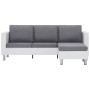 3-Sitzer-Sofa mit weißen Kunstlederkissen von , Sofas - Ref: Foro24-282285, Preis: 418,14 €, Rabatt: %