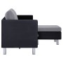 3-seater sofa with black synthetic leather cushions by , Sofas - Ref: Foro24-282287, Price: 418,14 €, Discount: %