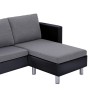 3-Sitzer-Sofa mit schwarzen Kunstlederkissen von , Sofas - Ref: Foro24-282287, Preis: 418,14 €, Rabatt: %