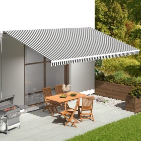 Replacement fabric for anthracite gray and white awning 6x3.5 m by , Awnings - Ref: Foro24-311994, Price: 92,99 €, Discount: %