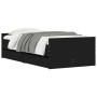 Estructura de cama con cajones negro 75x190 cm de , Camas y somieres - Ref: Foro24-3207386, Precio: 120,23 €, Descuento: %