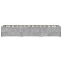 Cama con cajones madera ingeniería gris hormigón 90x190 cm de , Camas y somieres - Ref: Foro24-3207325, Precio: 161,97 €, Des...