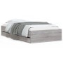 Cama con cajones madera de ingeniería gris Sonoma 90x190 cm de , Camas y somieres - Ref: Foro24-3207327, Precio: 166,85 €, De...