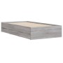 Sonoma gray engineered wood bed with drawers 90x190 cm by , Beds and slatted bases - Ref: Foro24-3207327, Price: 166,85 €, Di...