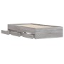 Cama con cajones madera de ingeniería gris Sonoma 90x190 cm de , Camas y somieres - Ref: Foro24-3207327, Precio: 166,85 €, De...