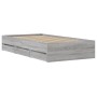 Cama con cajones madera de ingeniería gris Sonoma 90x190 cm de , Camas y somieres - Ref: Foro24-3207327, Precio: 166,85 €, De...