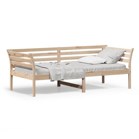 Sofá cama de madera maciza de pino 100x200 cm de , Camas y somieres - Ref: Foro24-842874, Precio: 108,09 €, Descuento: %