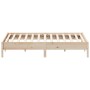 Solid pine wood bed frame 200x200 cm by , Beds and slatted bases - Ref: Foro24-842682, Price: 112,99 €, Discount: %