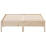 Solid pine wood bed frame 135x190 cm by , Beds and slatted bases - Ref: Foro24-842718, Price: 93,44 €, Discount: %