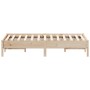 Solid pine wood bed frame 135x190 cm by , Beds and slatted bases - Ref: Foro24-842718, Price: 93,44 €, Discount: %