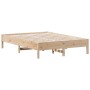 Estructura de cama madera maciza de pino 135x190 cm de , Camas y somieres - Ref: Foro24-842718, Precio: 93,44 €, Descuento: %