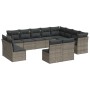 12-teiliges Gartensofa-Set mit grauen synthetischen Rattankissen von , Gartensets - Ref: Foro24-3250309, Preis: 776,13 €, Rab...