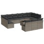 14-piece garden sofa set with gray synthetic rattan cushions by , Garden sets - Ref: Foro24-3250239, Price: 832,98 €, Discoun...