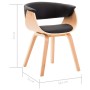 Silla de comedor de madera curvada y cuero sintético negro de vidaXL, Sillas de comedor - Ref: Foro24-283131, Precio: 155,70 ...