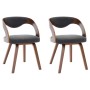 Dining chairs 2 units curved wood and dark gray fabric by vidaXL, dining chairs - Ref: Foro24-283103, Price: 287,21 €, Discou...