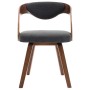 Dining chairs 2 units curved wood and dark gray fabric by vidaXL, dining chairs - Ref: Foro24-283103, Price: 287,21 €, Discou...