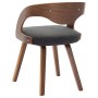 Dining chairs 2 units curved wood and dark gray fabric by vidaXL, dining chairs - Ref: Foro24-283103, Price: 287,21 €, Discou...