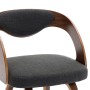 Dining chairs 2 units curved wood and dark gray fabric by vidaXL, dining chairs - Ref: Foro24-283103, Price: 287,21 €, Discou...