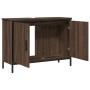 Bathroom sink cabinet engineered wood brown oak 80x30x60 cm by , Dressing tables - Ref: Foro24-842455, Price: 68,90 €, Discou...