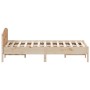 White pine wood bed frame with headboard 150x200cm by , Beds and slatted bases - Ref: Foro24-3216197, Price: 168,06 €, Discou...