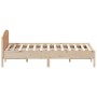 Estructura de cama con cabecero madera maciza de pino 200x200cm de , Camas y somieres - Ref: Foro24-3216188, Precio: 189,43 €...