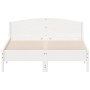 Bed frame with white pine wood headboard 160x200 cm by , Beds and slatted bases - Ref: Foro24-3216195, Price: 205,31 €, Disco...