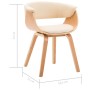 Silla de comedor de madera curvada y cuero sintético crema de vidaXL, Sillas de comedor - Ref: Foro24-283130, Precio: 174,99 ...