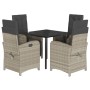 Set comedor de jardín 5 pzas cojines ratán sintético gris claro de , Conjuntos de jardín - Ref: Foro24-3212422, Precio: 608,4...