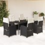 7-piece garden dining set and black synthetic rattan cushions by , Garden sets - Ref: Foro24-3212296, Price: 839,66 €, Discou...