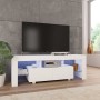 Mueble para TV con luces LED blanco brillante 130x35x45 cm de vidaXL, Muebles TV - Ref: Foro24-283734, Precio: 143,58 €, Desc...