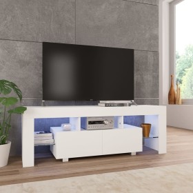 Mueble para TV con luces LED blanco brillante 130x35x45 cm de vidaXL, Muebles TV - Ref: Foro24-283734, Precio: 143,99 €, Desc...