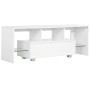 Mueble para TV con luces LED blanco brillante 130x35x45 cm de vidaXL, Muebles TV - Ref: Foro24-283734, Precio: 143,99 €, Desc...