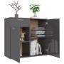 Glossy gray plywood sideboard 80x36x75 cm by , Sideboards - Ref: Foro24-805778, Price: 112,72 €, Discount: %