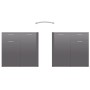 Aparador de madera contrachapada gris brillante 80x36x75 cm de , Aparadores - Ref: Foro24-805778, Precio: 112,72 €, Descuento: %