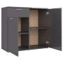 Glossy gray plywood sideboard 80x36x75 cm by , Sideboards - Ref: Foro24-805778, Price: 112,72 €, Discount: %