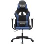 Black and blue synthetic leather massage gaming chair by , Gaming chairs - Ref: Foro24-345445, Price: 126,36 €, Discount: %