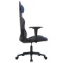 Black and blue synthetic leather massage gaming chair by , Gaming chairs - Ref: Foro24-345445, Price: 126,36 €, Discount: %